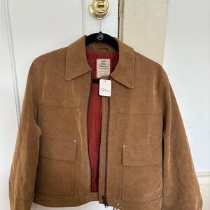 Free People Brown Suede Jacket